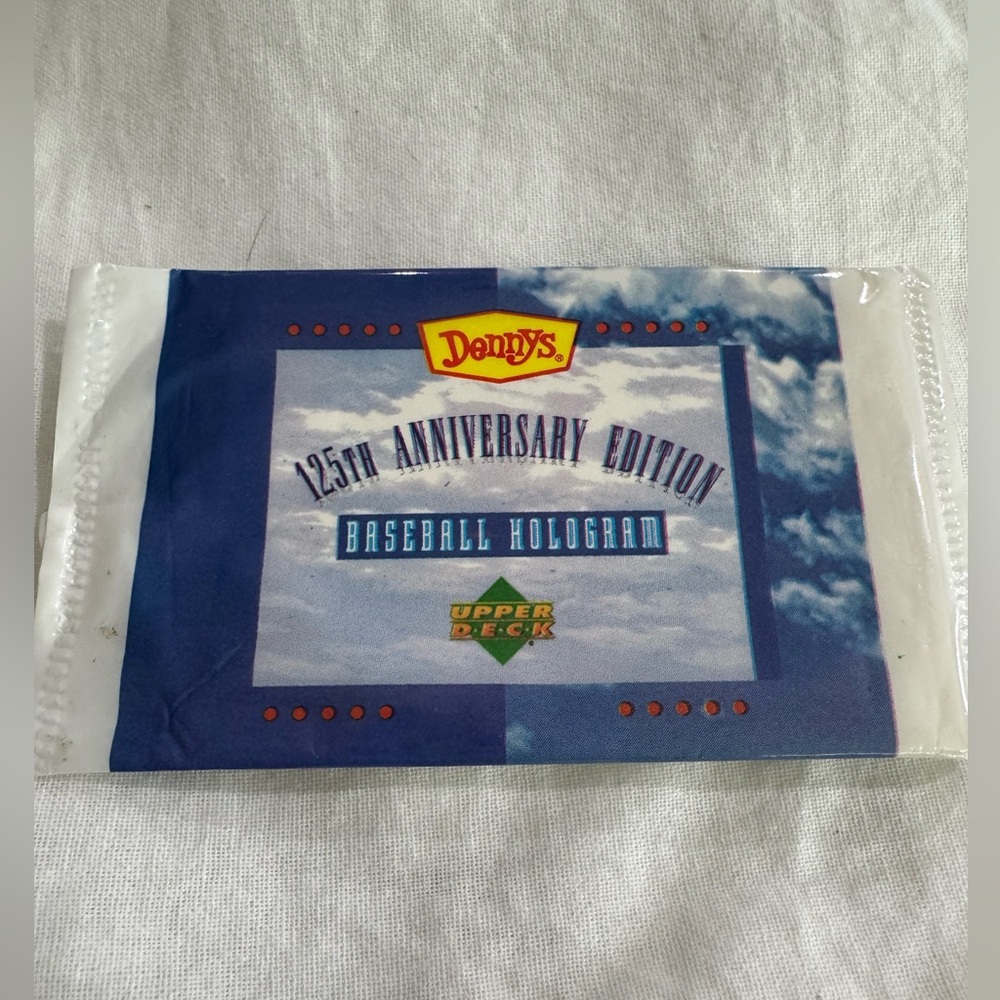 Dennys 1994 upper deck hologram baseball card 125th anniversary edition sealed